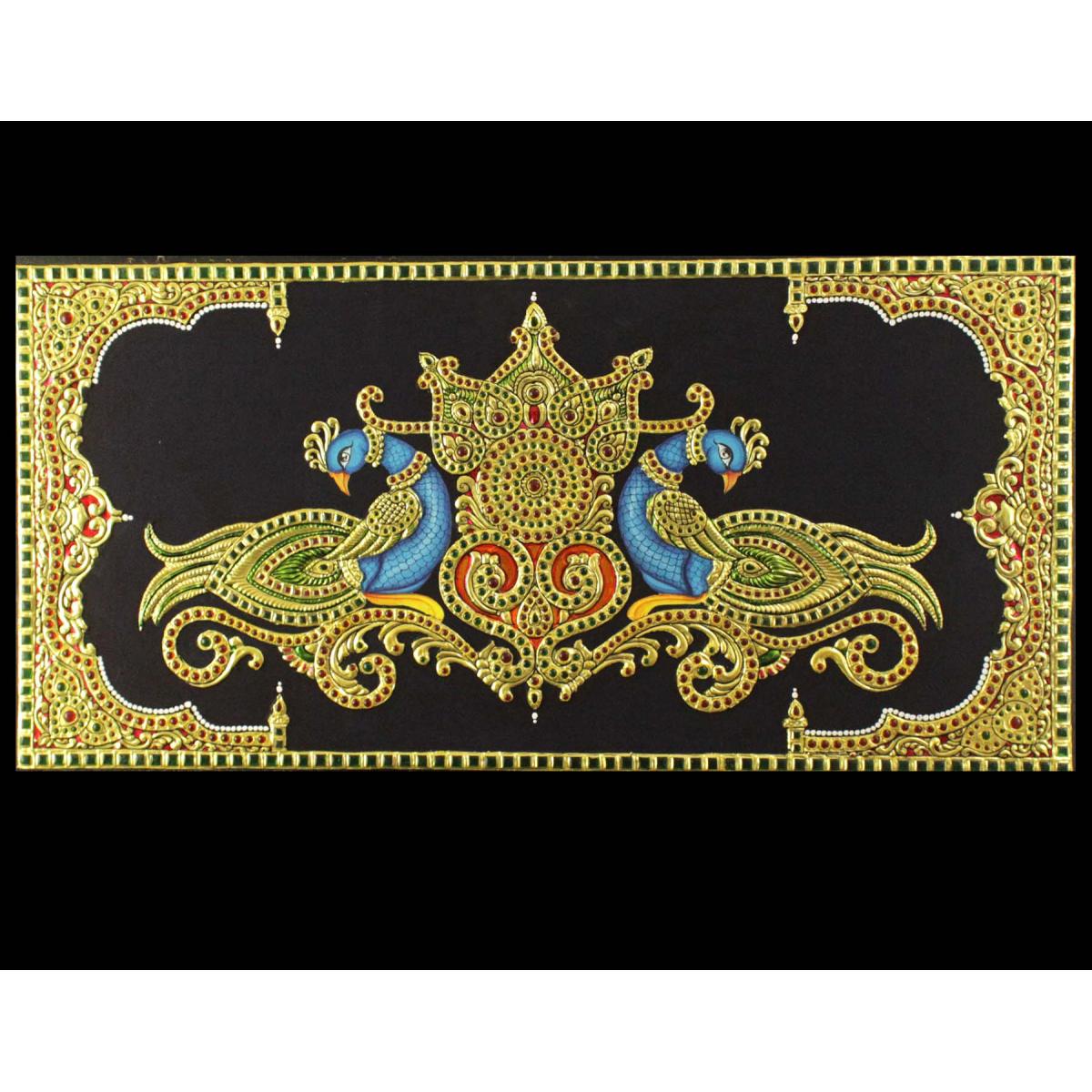 TANJORE PAINTING PEACOCK