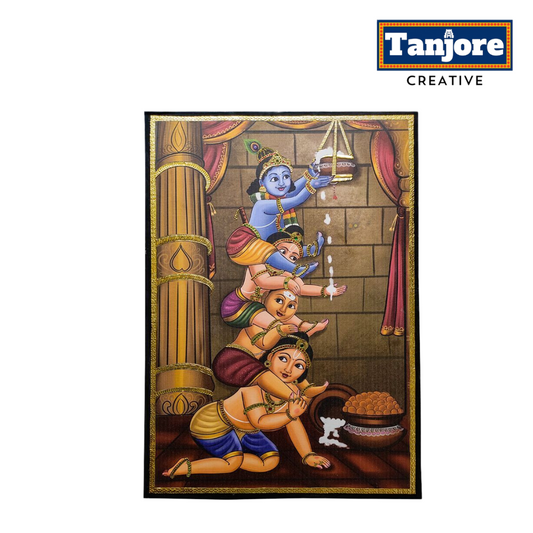 TANJORE PAINTING BUTTER KRISHNA