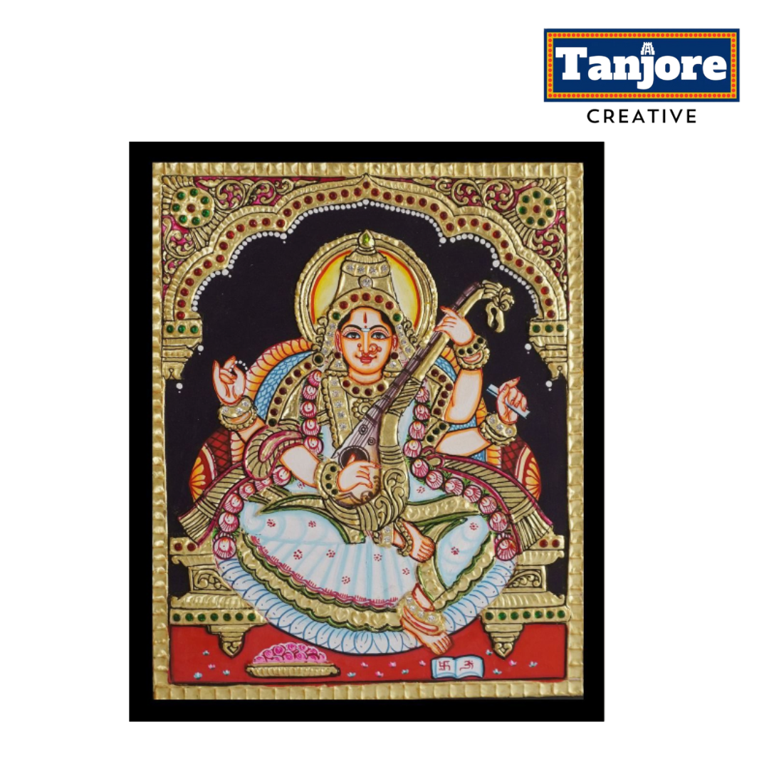 TANJORE PAINTING SARASWATHI