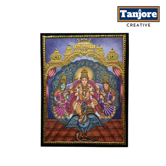 TANJORE PAINTING MURUGAN VALLI DEVAYANI