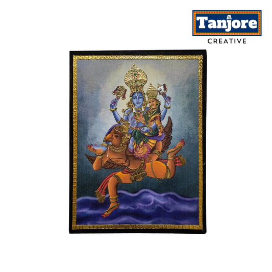 TANJORE PAINTING OF LORD VISHNU AND GODDESS LAKSHMI