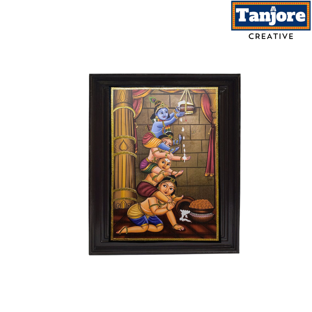 TANJORE PAINTING BUTTER KRISHNA