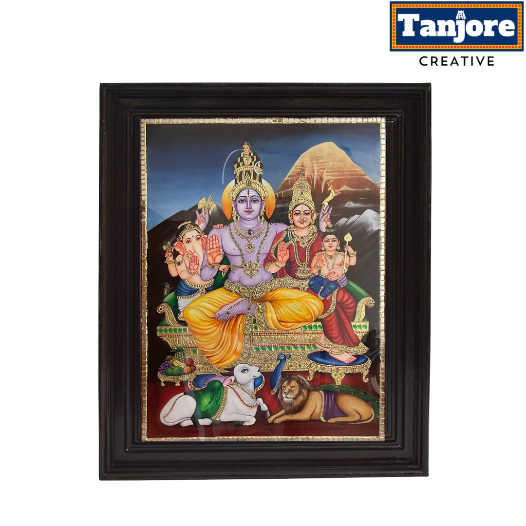 TANJORE PAINTING SHIVA FAMILY