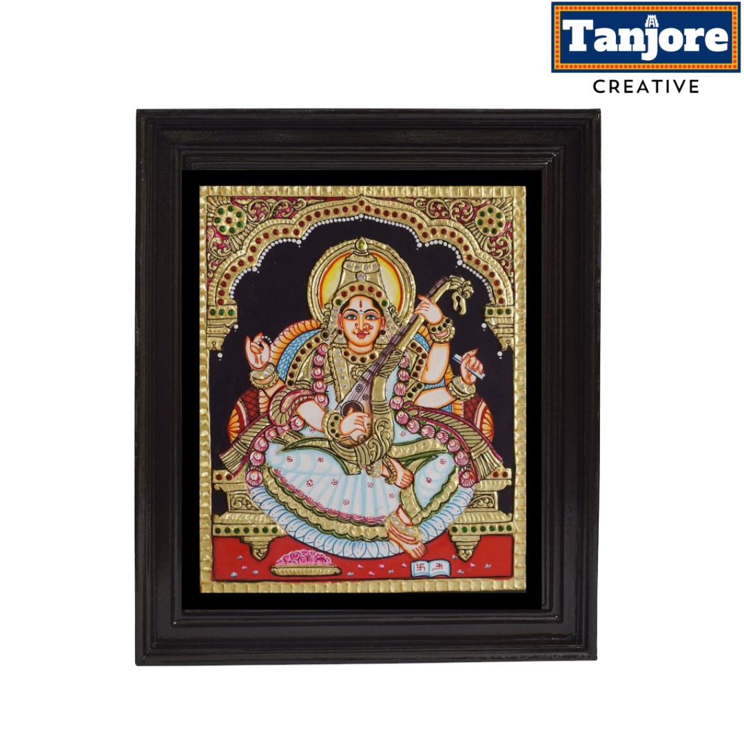 TANJORE PAINTING SARASWATHI