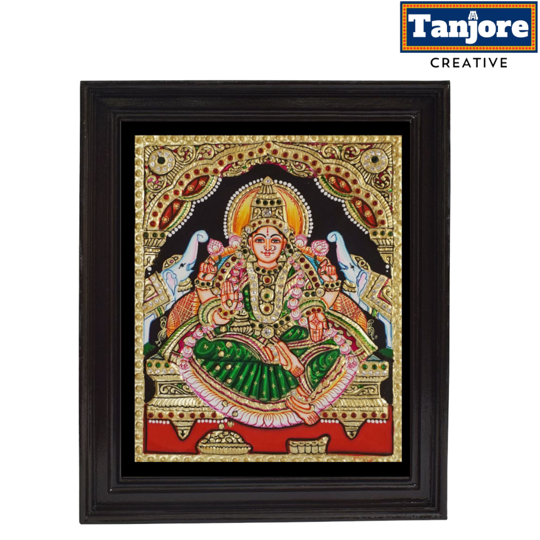 Tanjore Painting: Gaja Lakshmi