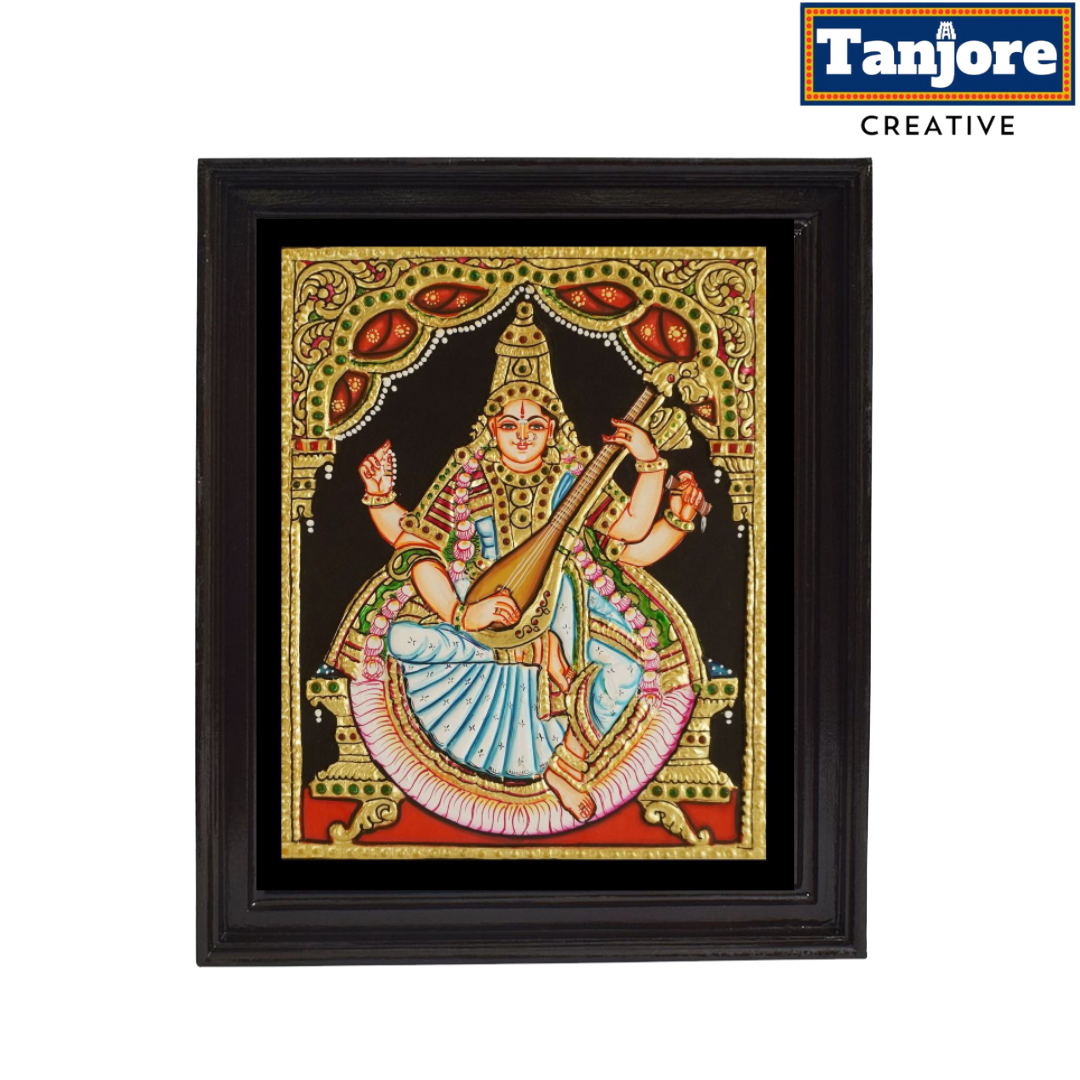 TANJORE PAINTING SARASWATHI