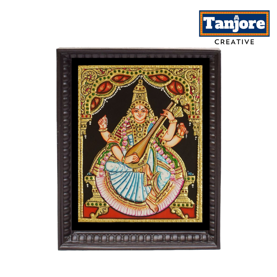 TANJORE PAINTING SARASWATHI