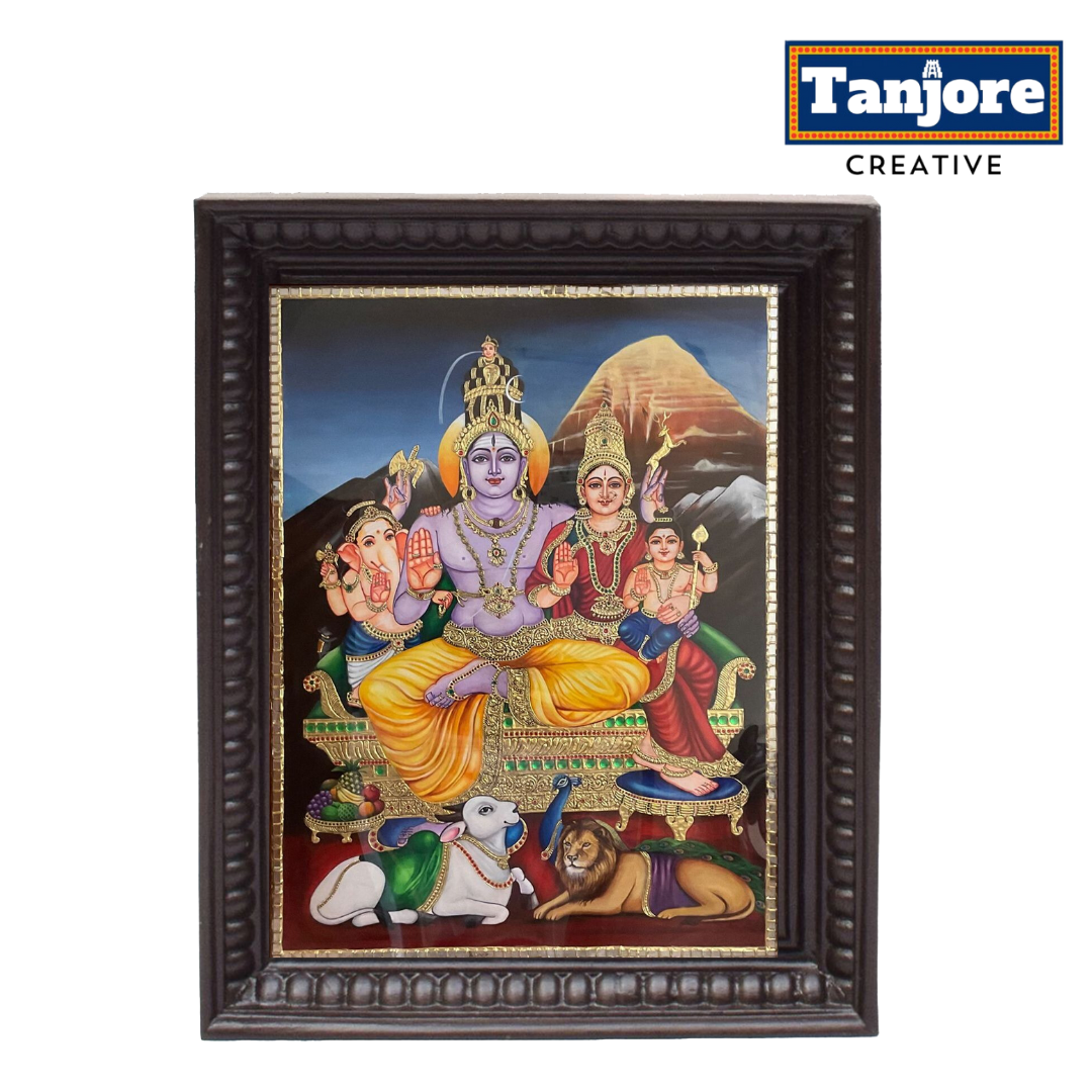 TANJORE PAINTING SHIVA FAMILY