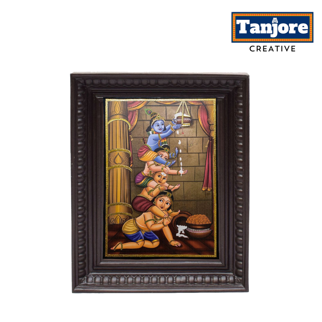 TANJORE PAINTING BUTTER KRISHNA