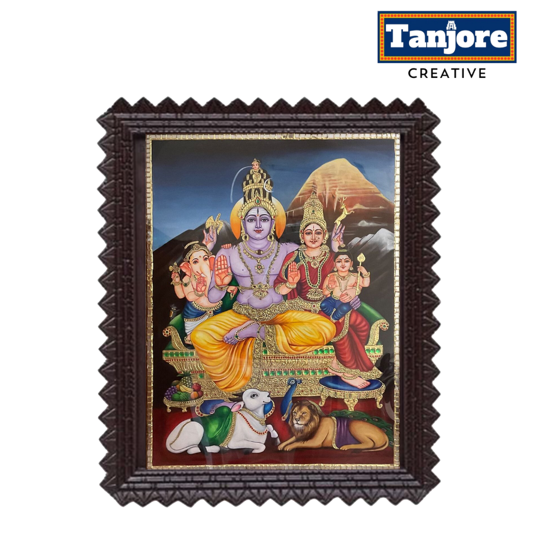 TANJORE PAINTING SHIVA FAMILY