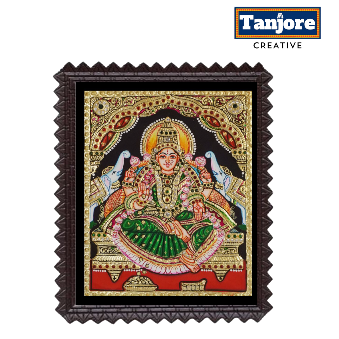 Tanjore Painting: Gaja Lakshmi