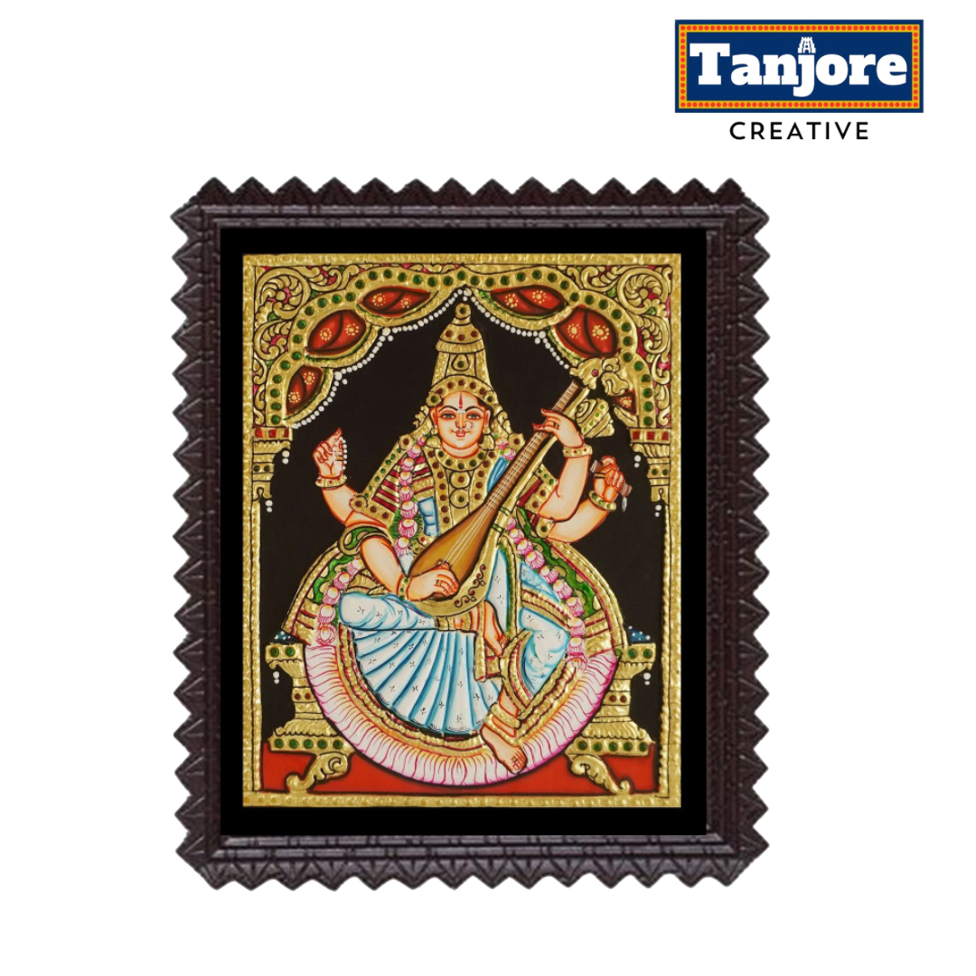 TANJORE PAINTING SARASWATHI