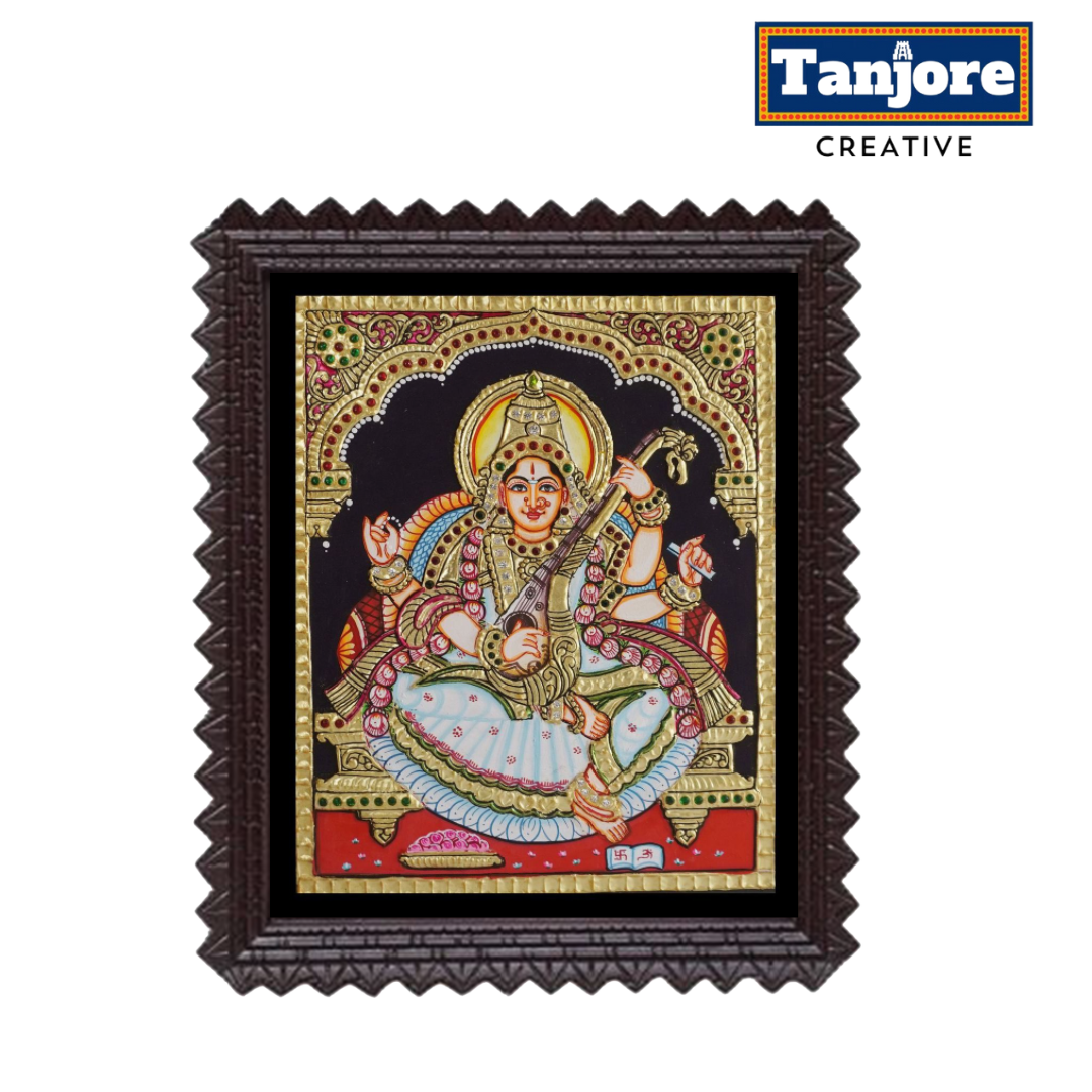 TANJORE PAINTING SARASWATHI