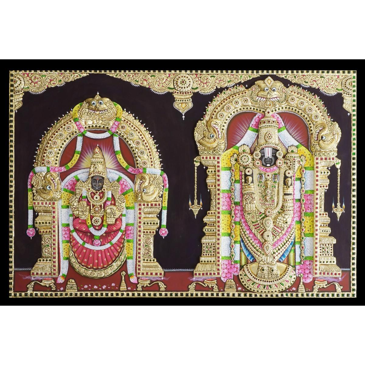 TANJORE PAINTING BALAJI SIDE PADMAVATHI