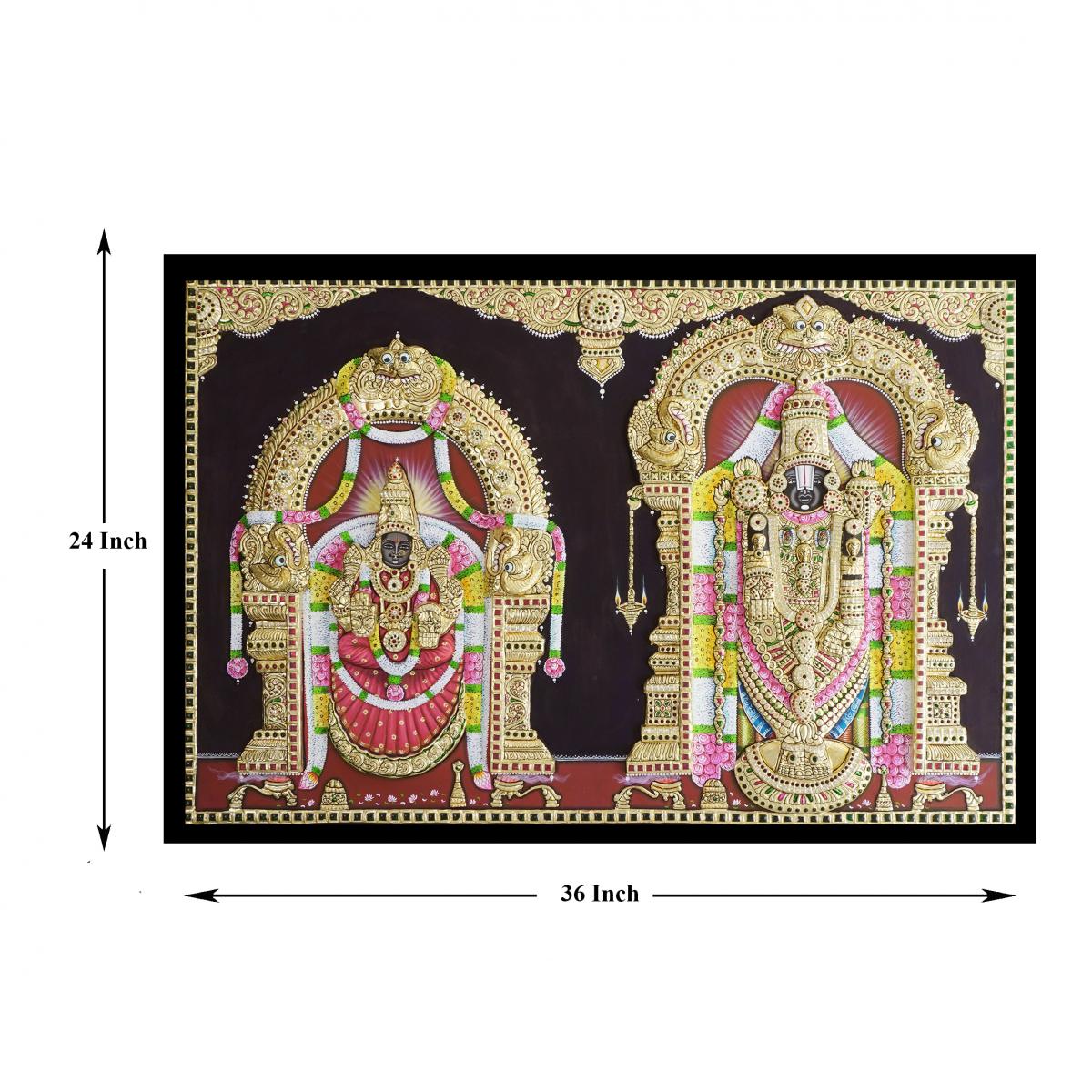 TANJORE PAINTING BALAJI SIDE PADMAVATHI