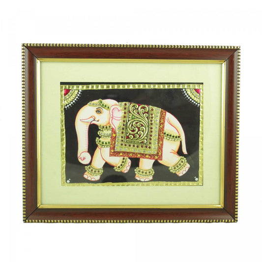 TANJORE PAINTING ELEPHANT COLOUR