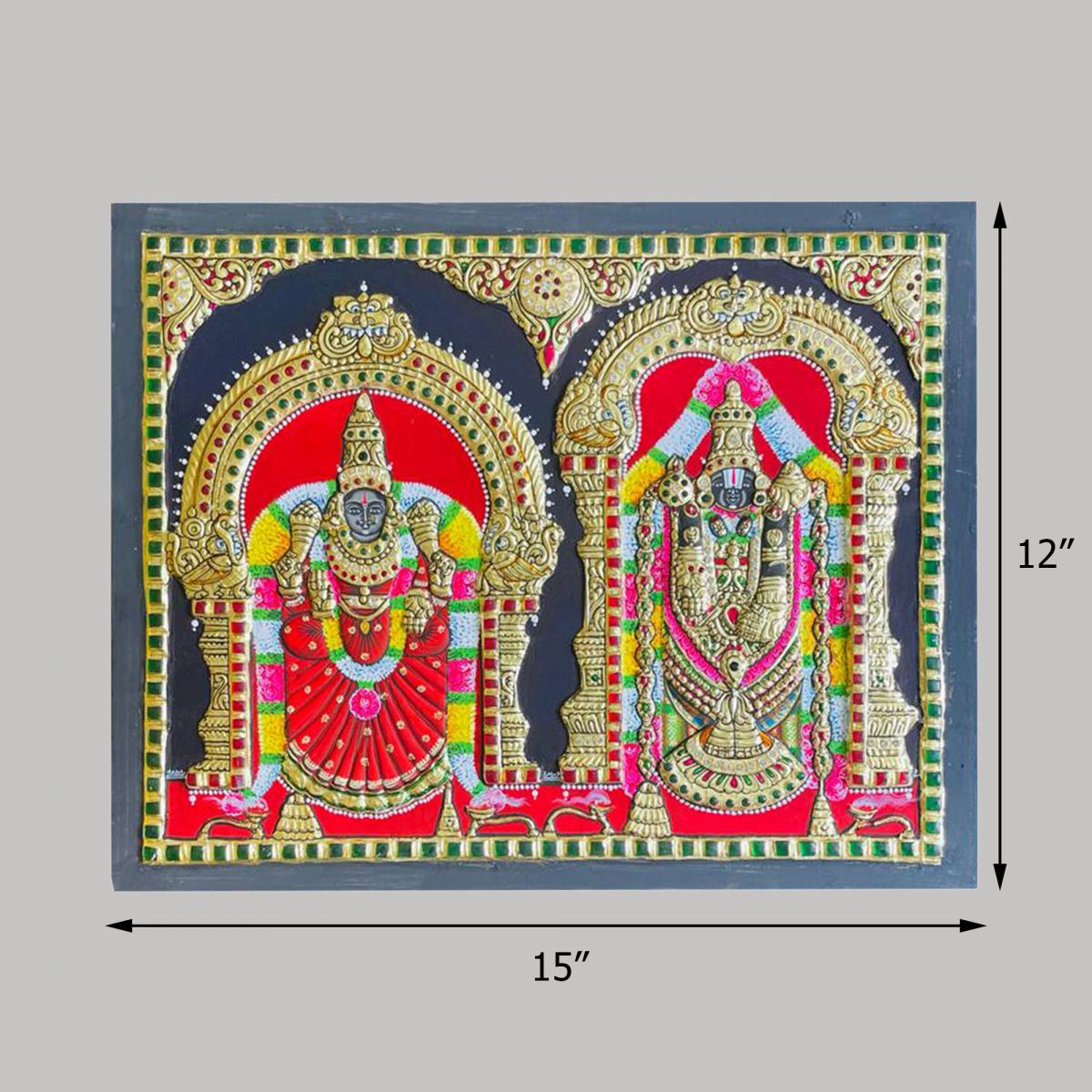 TANJORE PAINTING BALAJI SIDE PADMAVATHI