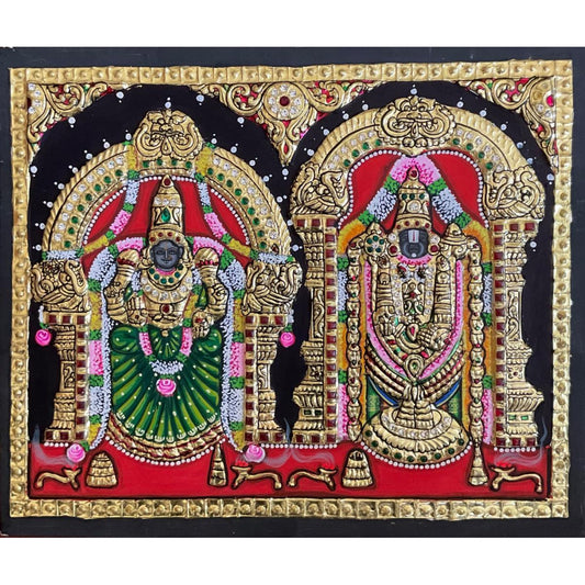 TANJORE PAINTING BALAJI SIDE PADMAVATHI