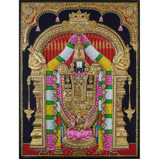 TANJORE PAINTING BALAJI PATHA LAKSHMI