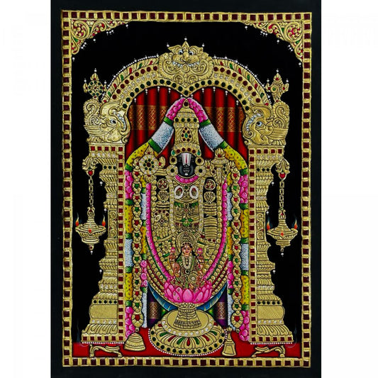 TANJORE PAINTING BALAJI PATHA LAKSHMI