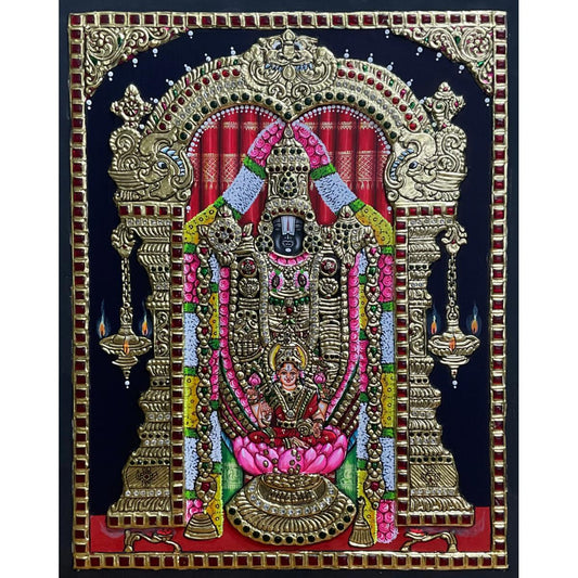 TANJORE PAINTING BALAJI PATHALAKSHMI