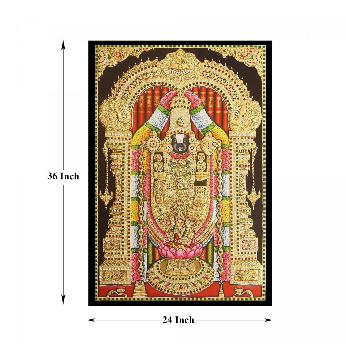 TANJORE PAINTING BALAJI PATHALAKSHMI