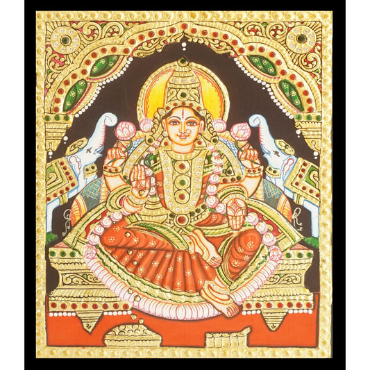 TANJORE PAINTING GAJA LAKSHMI