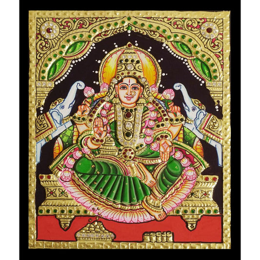 TANJORE PAINTING GAJA LAKSHMI