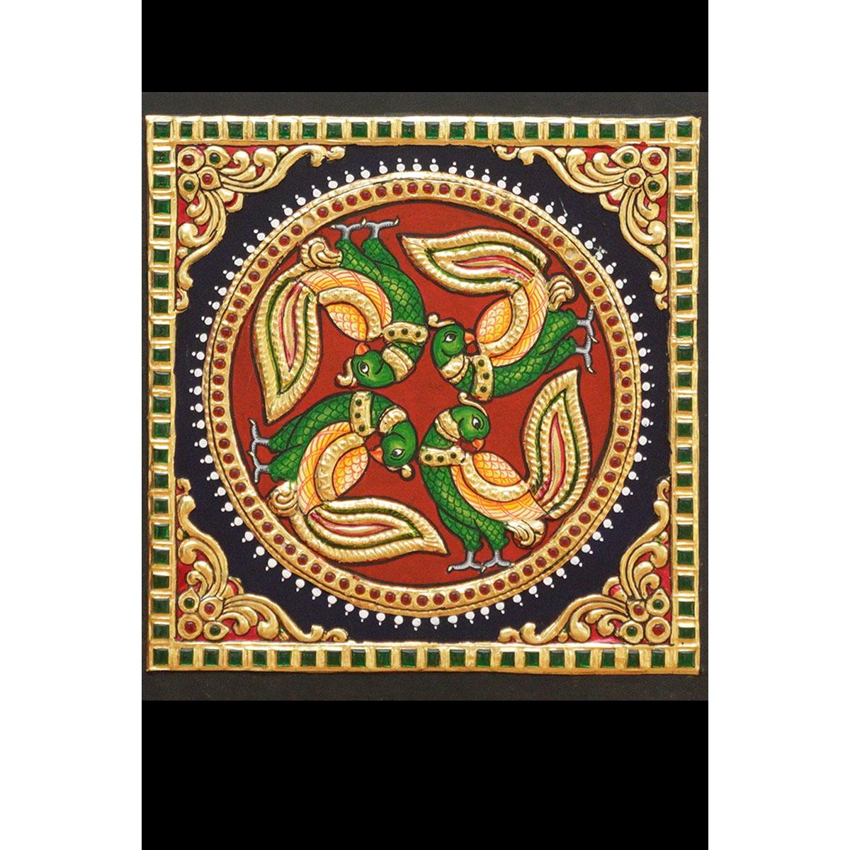 TANJORE PAINTING PARROT