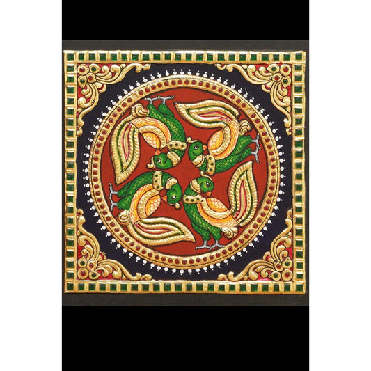 TANJORE PAINTING PARROT