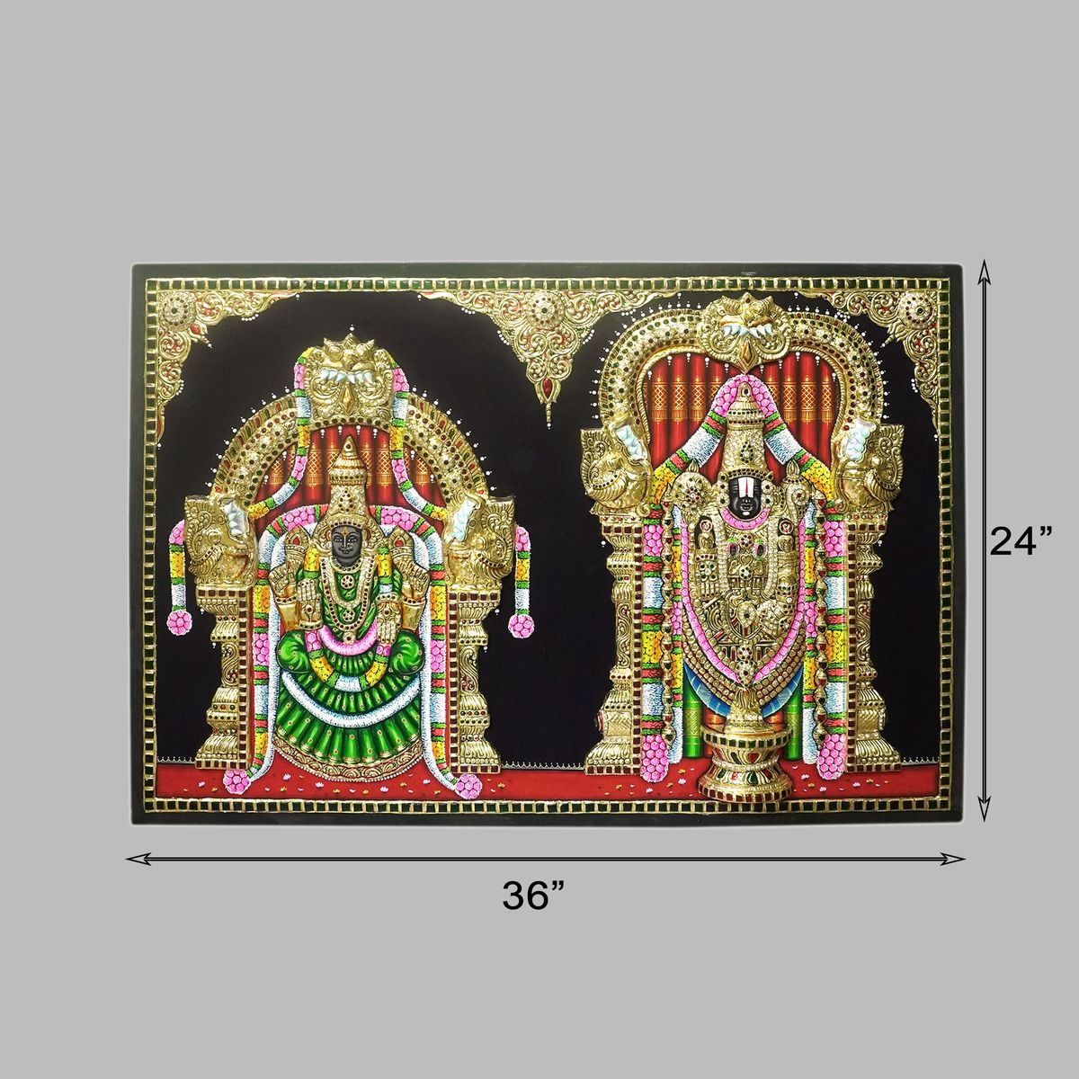 TANJORE PAINTING BALAJI SIDE PADMAVATHI