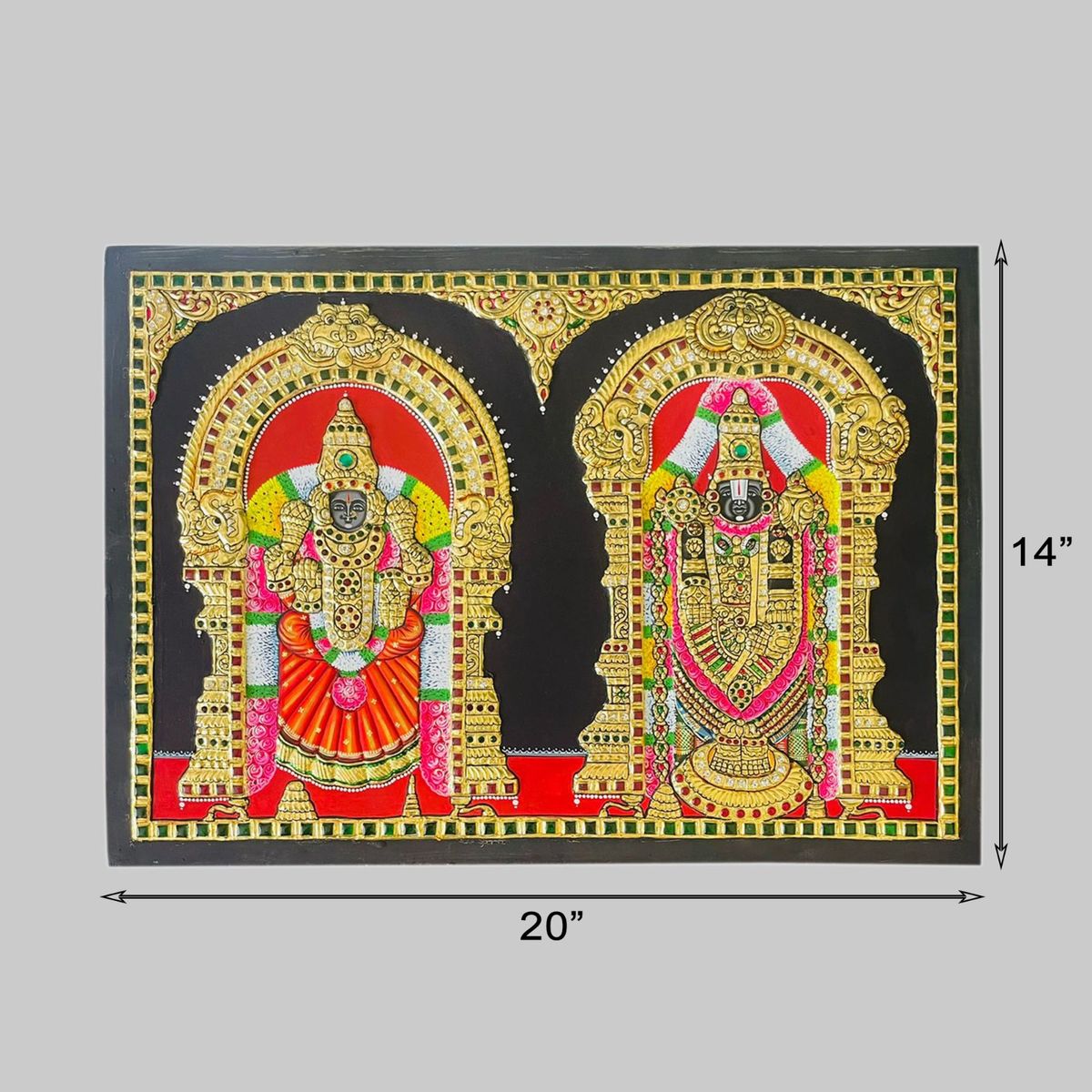 TANJORE PAINTING BALAJI SIDE PADMAVATHI