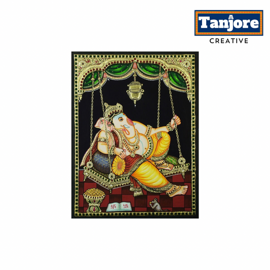 TANJORE PAINTING SWING GANESHA