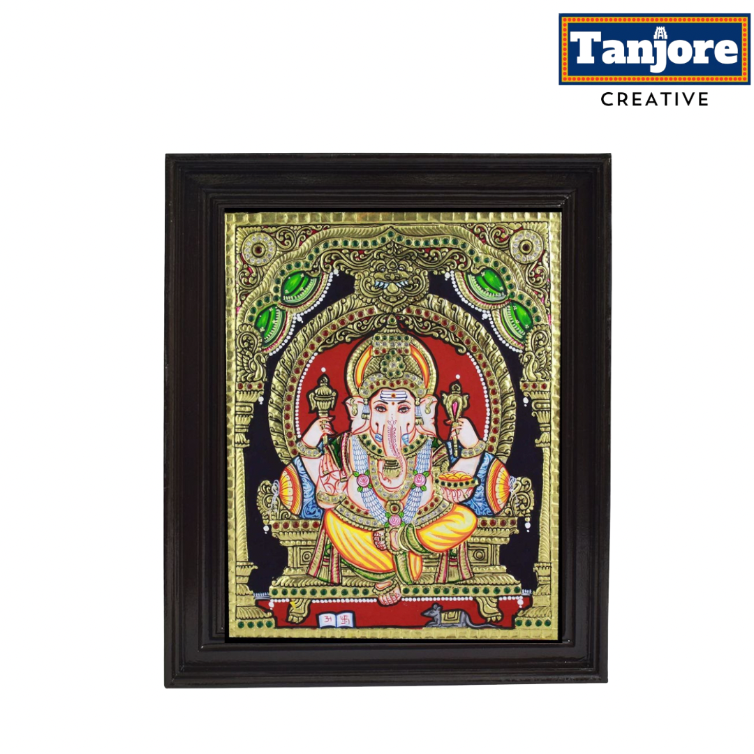 TANJORE PAINTING MANTAP GANESHA