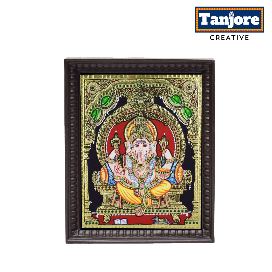 TANJORE PAINTING MANTAP GANESHA