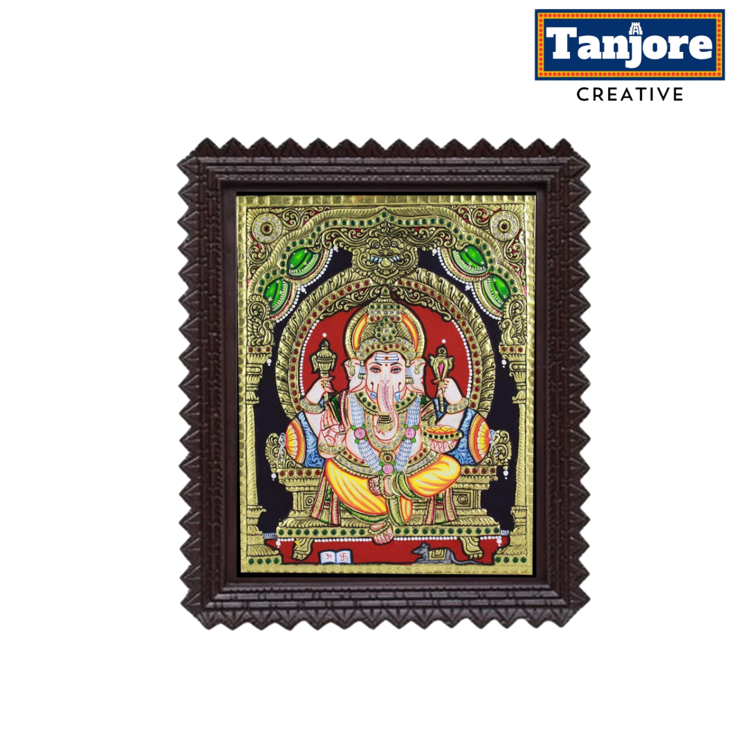 TANJORE PAINTING MANTAP GANESHA