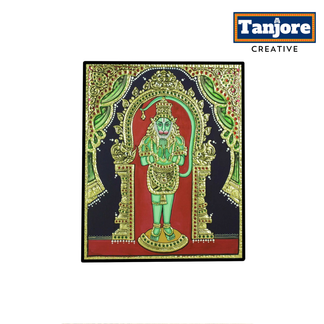 TANJORE PAINTING STANDING HANUMAN