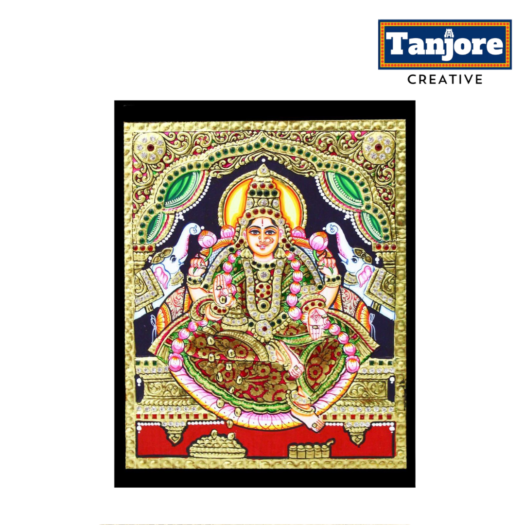 TANJORE PAINTING GAJA LAKSHMI