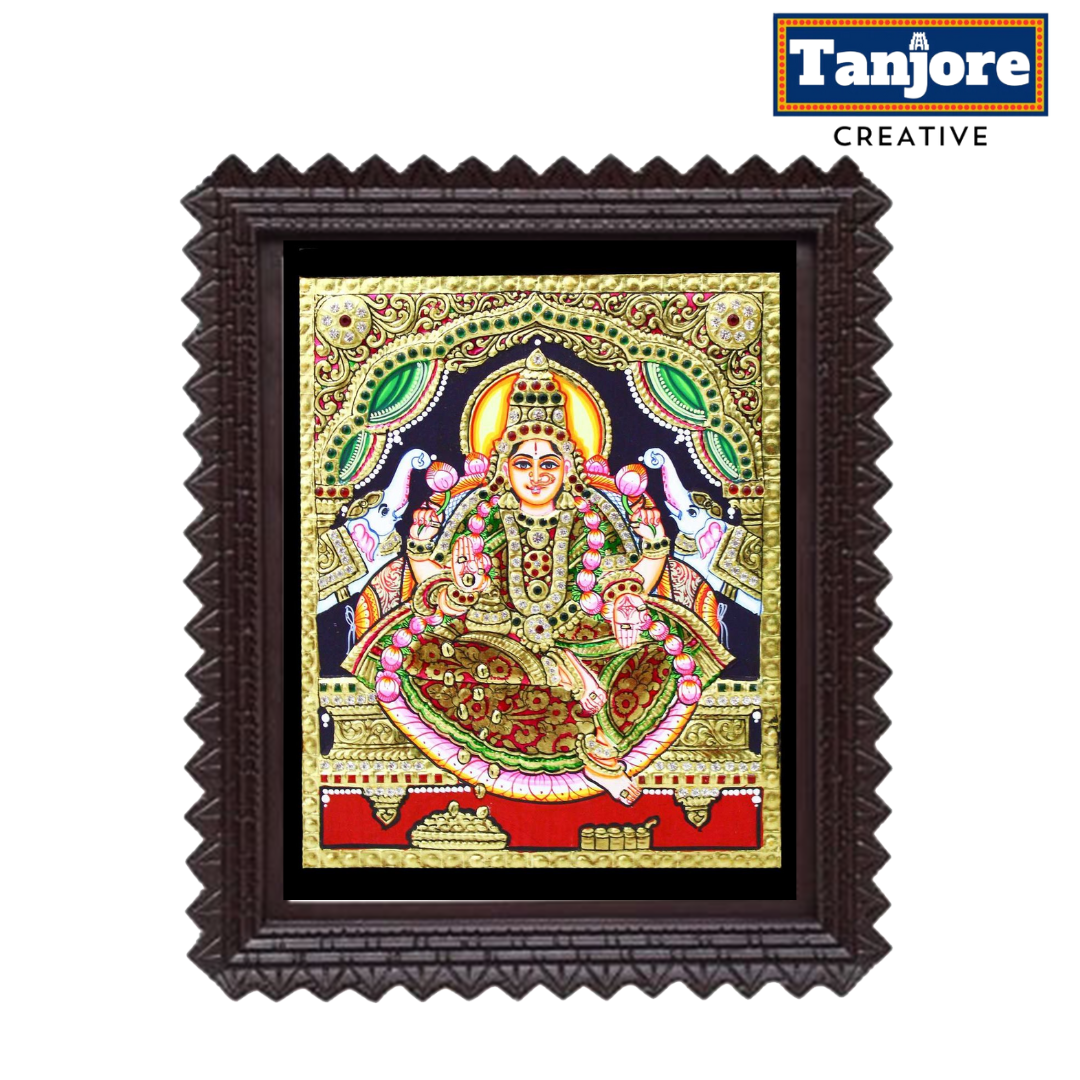 TANJORE PAINTING GAJA LAKSHMI