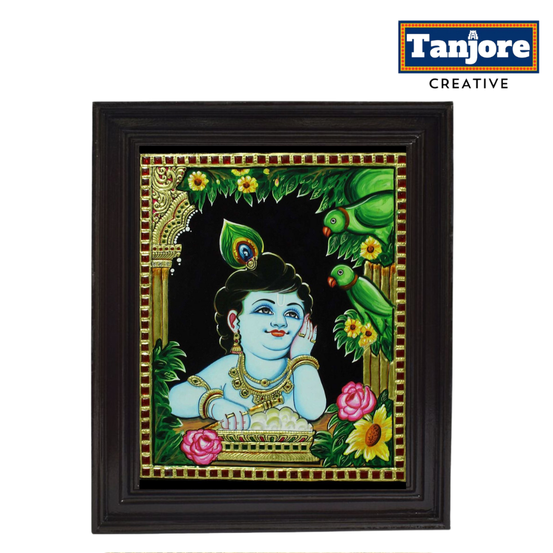 TANJORE PAINTING BABY KRISHNA