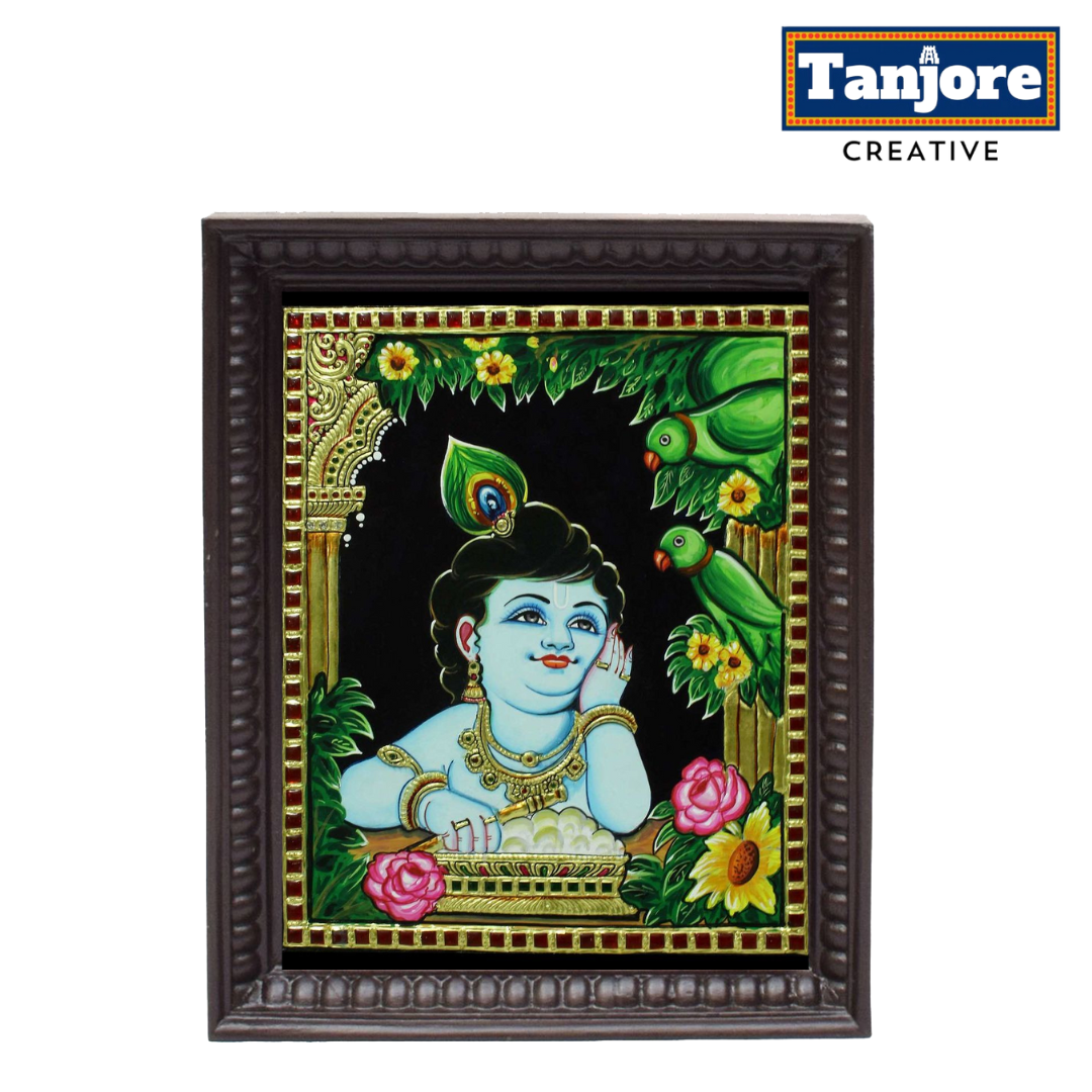 TANJORE PAINTING BABY KRISHNA