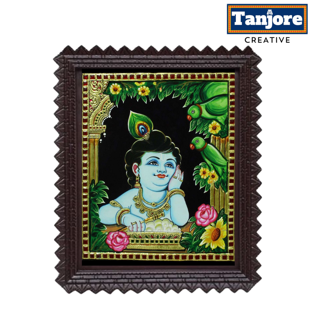 TANJORE PAINTING BABY KRISHNA