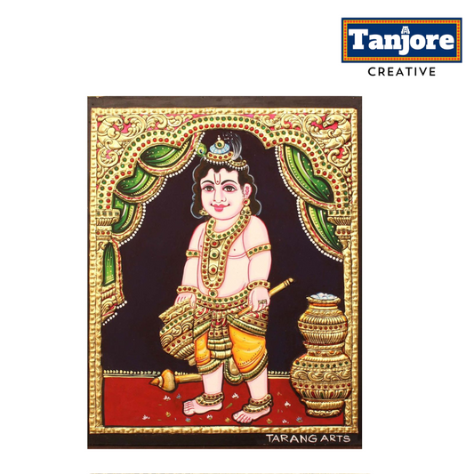 TANJORE PAINTING BUTTER KRISHNA