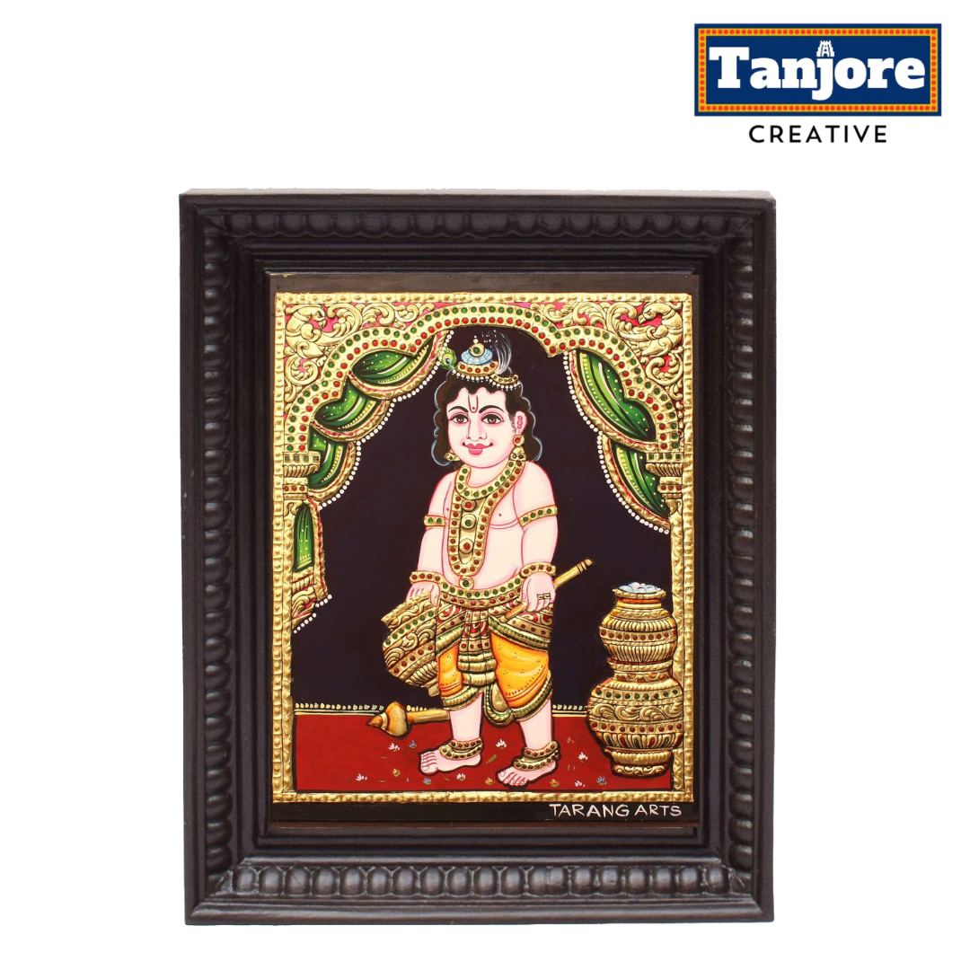 TANJORE PAINTING BUTTER KRISHNA