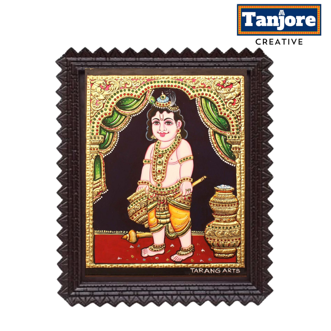 TANJORE PAINTING BUTTER KRISHNA