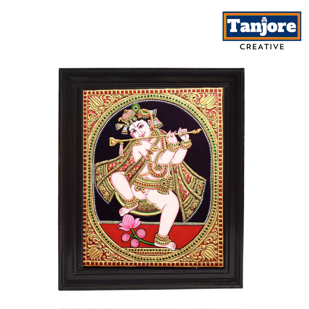 TANJORE PAINTING DANCING KRISHNA