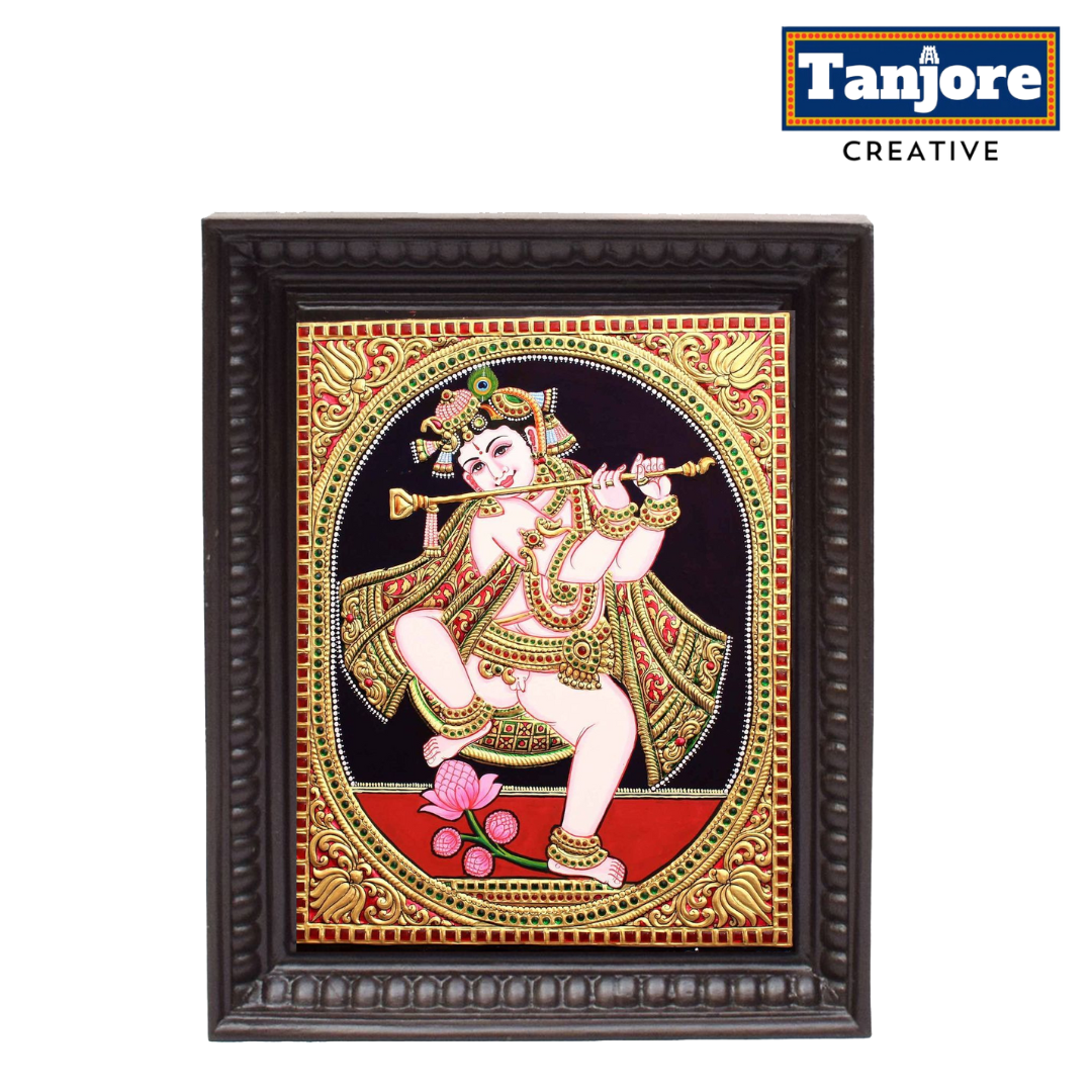 TANJORE PAINTING DANCING KRISHNA