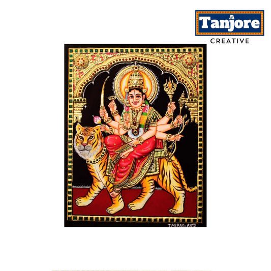 TANJORE PAINTING DURGA DEVI