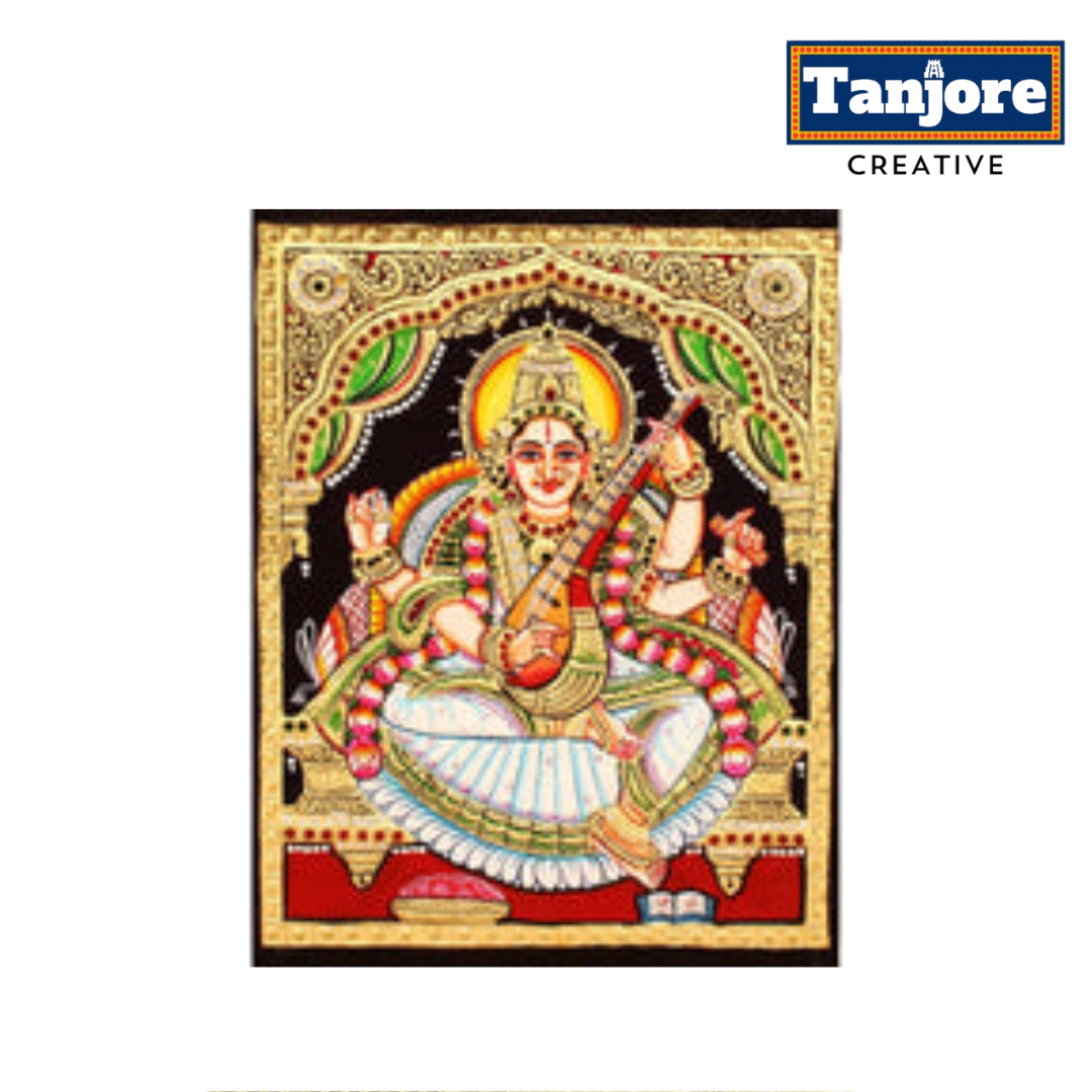 TANJORE PAINTING SARASWATHI