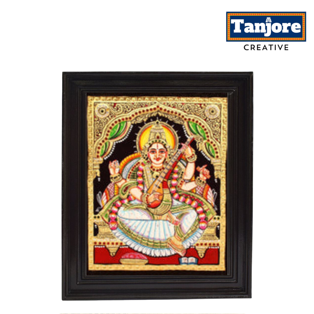 TANJORE PAINTING SARASWATHI